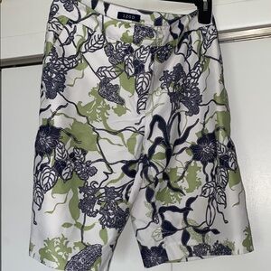 Izod Green and Navy Floral Shorts